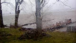 Nor easter blowing down the Chesapeake bay