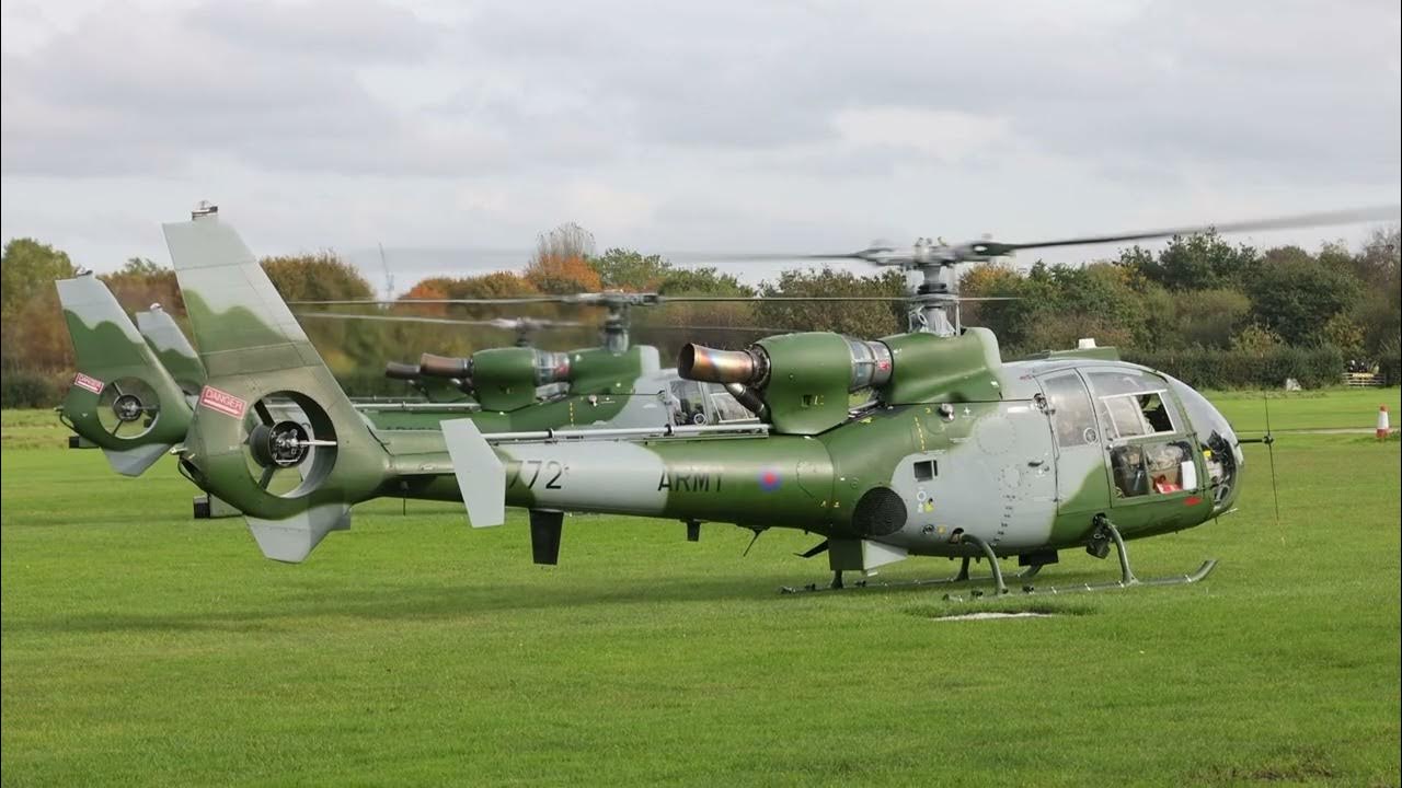 Last flight of the ARMY AIR Corps Gazelles 3 ship start and depart