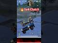 🔥NEW UPDATE 1V4 CLUTCH IN BGMI #shortsfeed #trendingshorts #bgmishorts #gaming