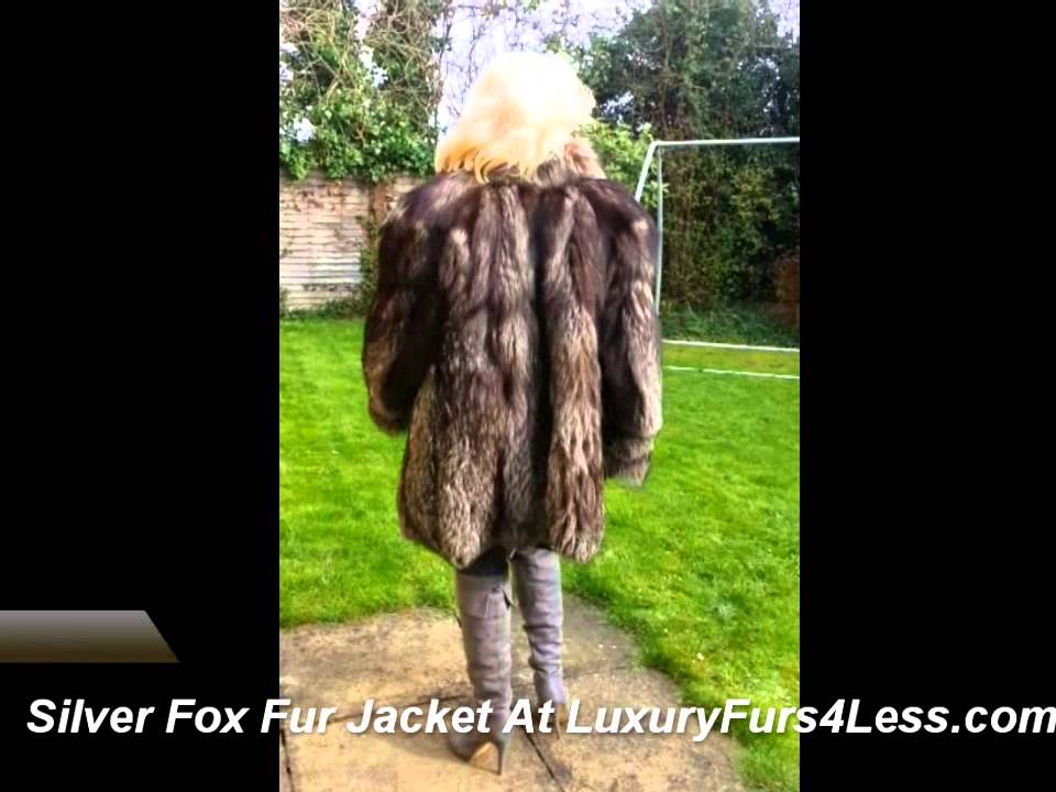 Silver Fox Fur Jacket - YouTube