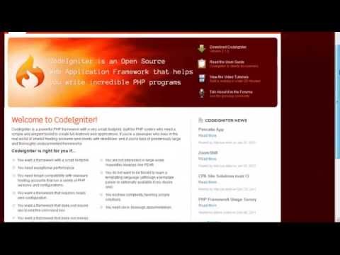 การดาวโหลดและติดตั้ง codeigniter