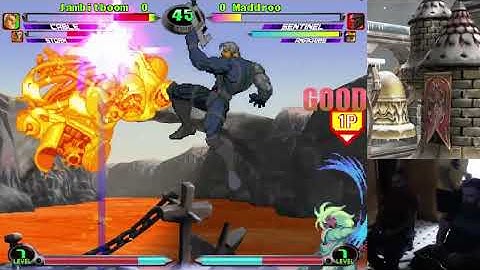 MvC2: Jambitboom - Cable/Storm (60%) Comeback vs Sim/Sent/Anakaris (175%) [Maddroo] .:11.14.25:.