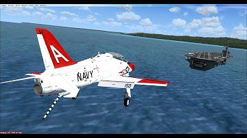 FSX T-45 Goshawk Extreme Carrier Landing