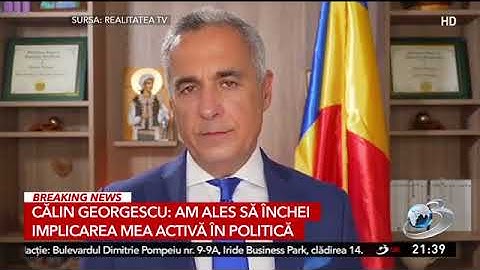 Breaking News: Călin Georgescu anunţă că se retrage din politică