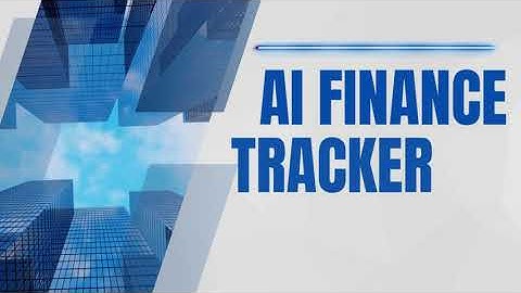 AI-Based Personal Finance Tracker | Smart Money Management with Python | M0243