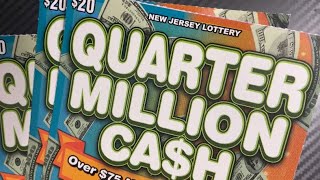 💵Quarter Million Cash! Last 3 Tickets of the Pack! Any Wins!? NJ Lottery💵