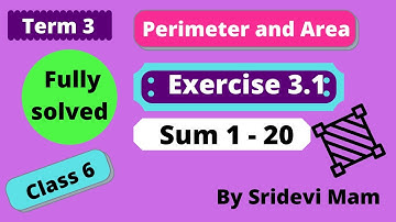 6th maths tamil Term 3 Chapter 3 ( perimeter and area ) exercise 3.1 fully solved TN samacheer