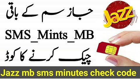 Jazz mb sms minutes check code | Jazz mb check code | Jazz sms check code | Jazz minutes check code