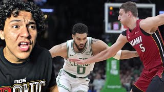Boston Celtics Vs Miami Heat Reaction | Full Game Highlights | Round 1 Playoffs