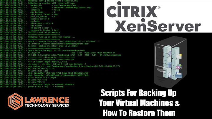 Citrix XenServer Scripts For Backing Up  Your Virtual Machines & How To Restore Them