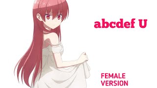 GAYLE - abcdef u - Lyrics video (female version) #amv #anime #amvmusic