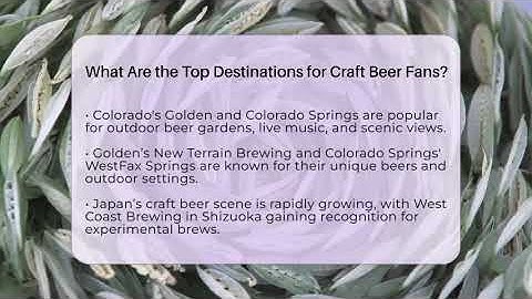 What Are the Top Destinations for Craft Beer Fans? - The Pint Guy