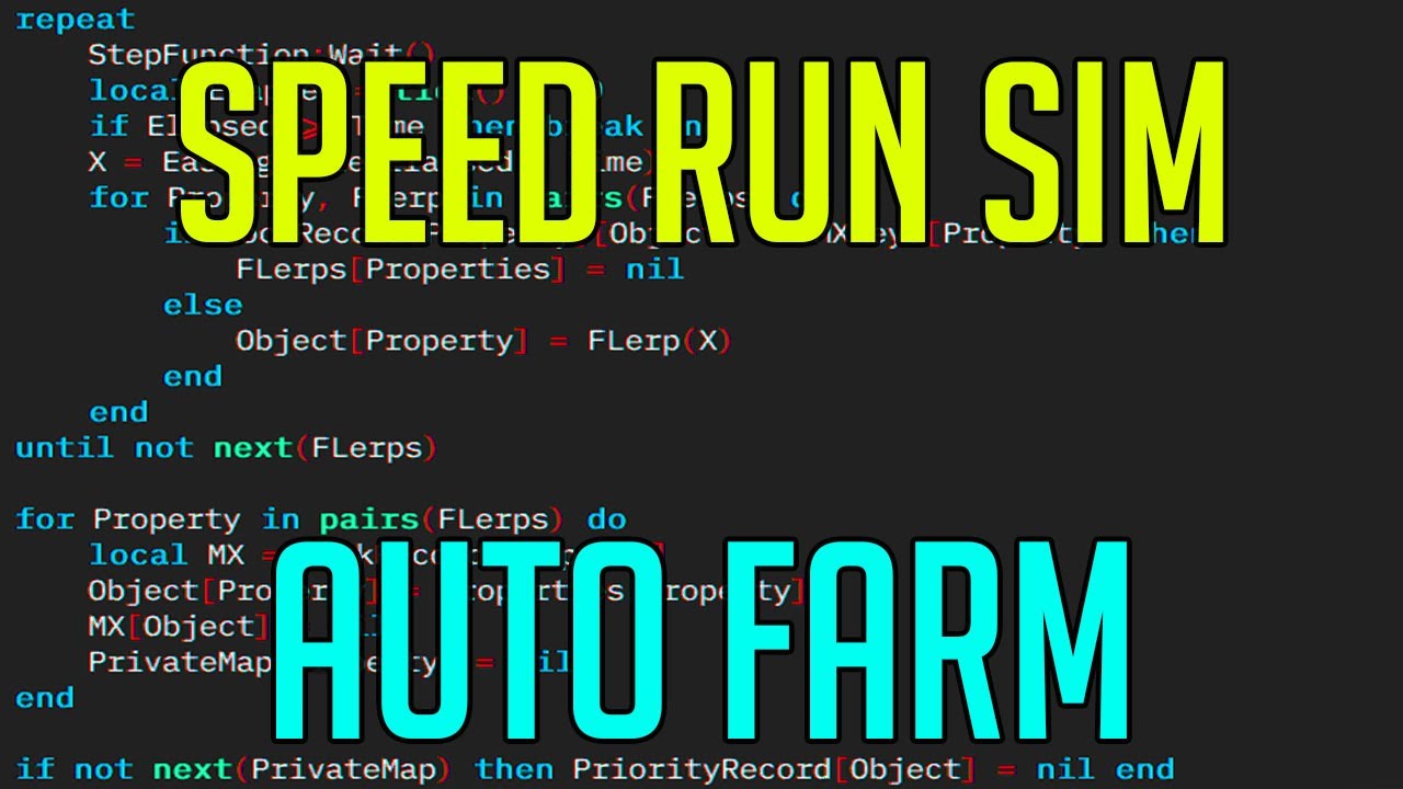 Speed Run Simulator Hack Script New Auto Farm Youtube - roblox speed run simulator script