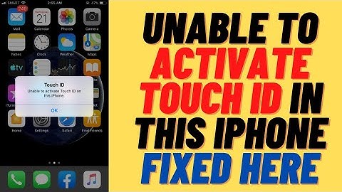 Unable To Activate Touch ID In This iPhone Error Fixed !! Touch Id Not Working On iPhone Fixed