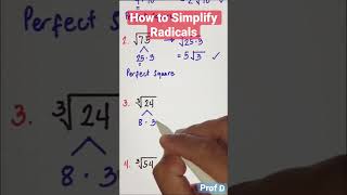 How to Simplify Radicals #math #mathematics #mathstricks #maths
