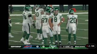 Uh Oh Rodgers gets hurt on a sack vs Bills