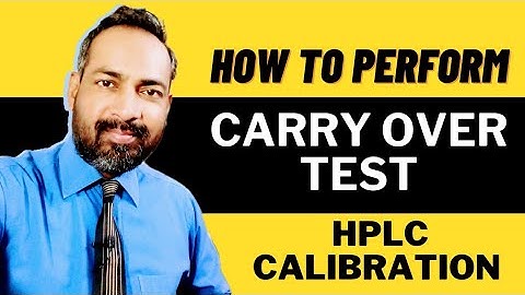 carry over test in hplc calibration | HPLC calibration | hindi
