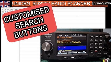 UNIDEN SDS200 - CUSTOMISED SEARCH BAND SELECTIONS Using Key pad