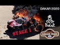 First stage, car on fire - Coronel twins in the Dakar 2020 rally with the Beast 3.0