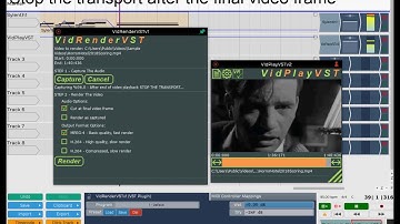 Tracktion free DAW: dub soundtrack on to video using VidPlayVST & VidRenderVST