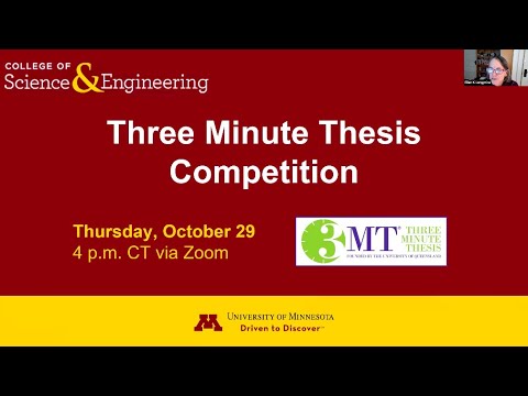 3 minute thesis umn