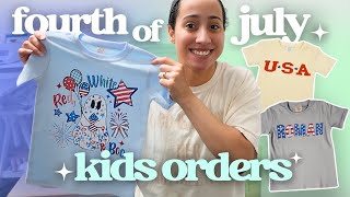 Printing Fourth of July Kids Etsy Shirt Orders!