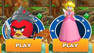 Red from Angry Birds vs Princess Peach Subway Surfers All Stars vs All Bosses Zazz Eggman