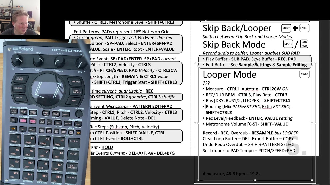 20240406 SP404 mk2 4.04 testing and Quick Reference Editing YouTube