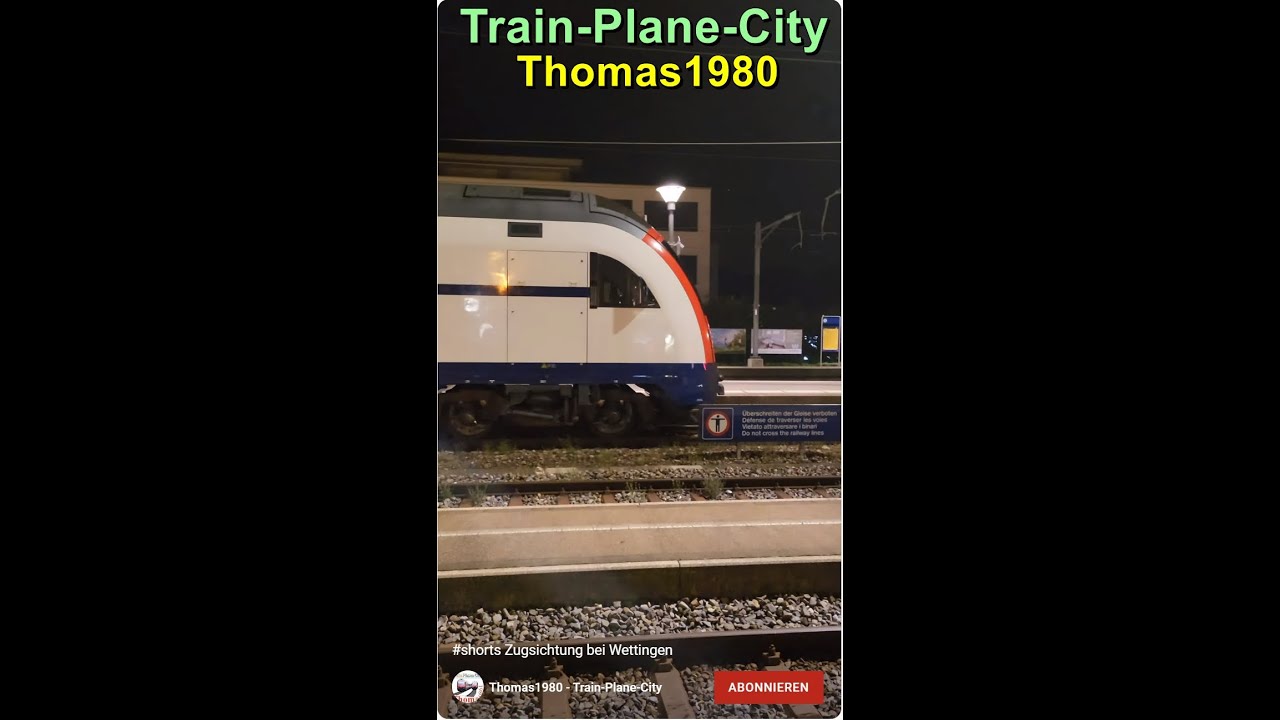 Zugsichtung / S-Bahn verlässt den Bahnhof Wettingen, Kanton Aargau, Schweiz 2022 / #shorts