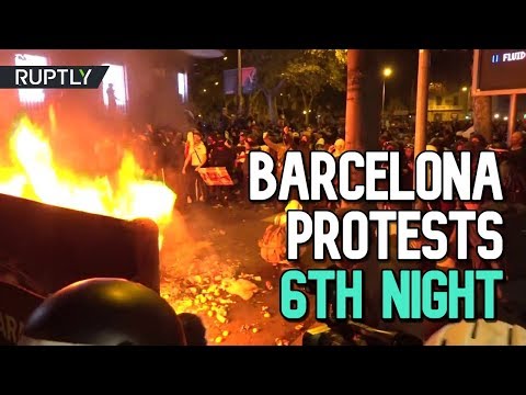 Barcelona: 6th consecutive night of Catalan protests