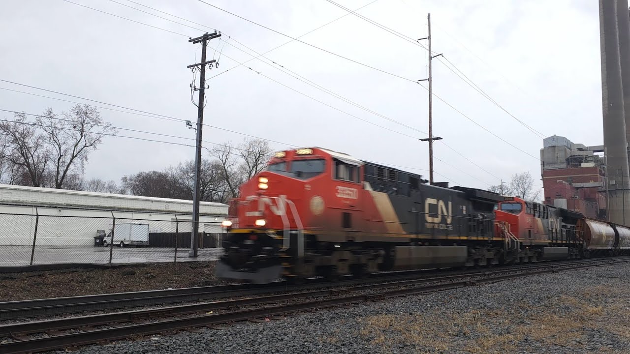 Canadian National  -  Eastbound Unit Grain Train with Rear DPU    7 Mar 26