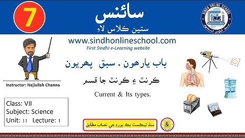 Current and its types| Science Class 7| Chapter 11| Lecture 1| Sindh Online School