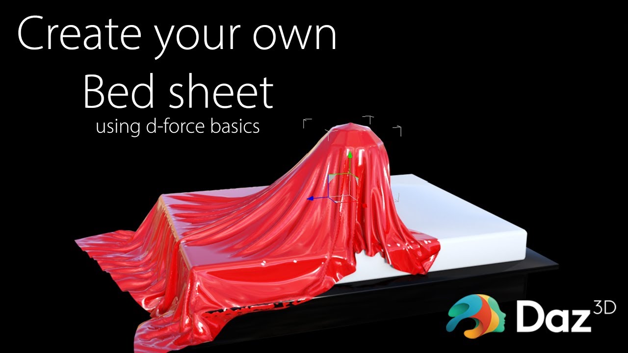 Daz Studio Beginner Tips How to create a simple draped bed sheet YouTube