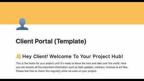 Notion Client Portal Template