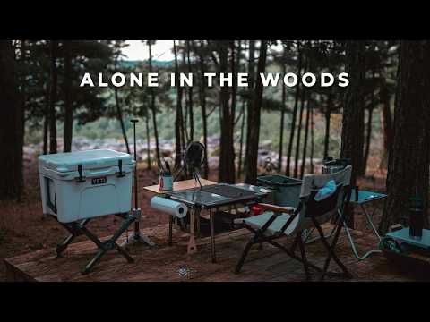 Cliffside Camping in the Woods - Alone with Nature | Snow Peak, iKamper, Rivian
