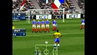 ISS Pro Evolution: PS1 Gameplay - France vs. Brazil