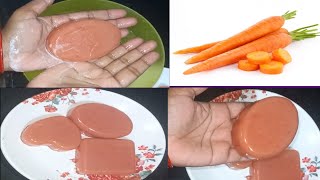 How to make carrot soap homemade skin whitening acne pimple | Natural carrot soap