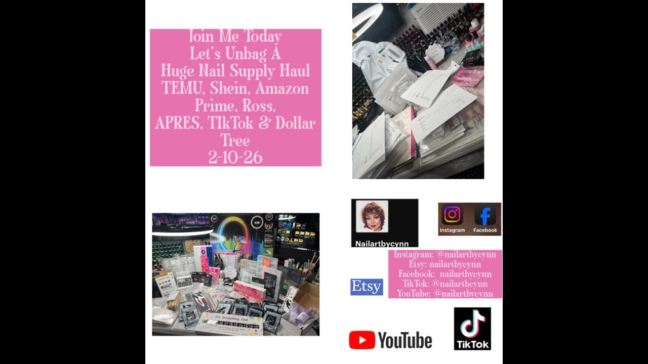 Huge Nail Supply Haul from Temu, Shein, Dollar Tree, APRES, Amazon Prime,  & TikTok 2.10.26