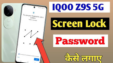 How to change pattern lock in Iqoo z9s 5g | Screen lock | Iqoo z9s 5g me password kaise change kare