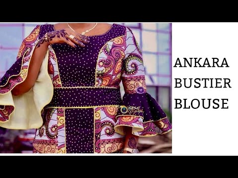  How To Make an Ankara Bustier/ Igbo Blouse With Bell Sleeves