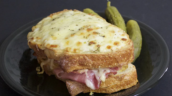 Croque Monsieur -  Hot Ham and Cheese Sandwich wit...