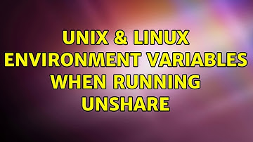 Unix & Linux: Environment variables when running unshare (2 Solutions!!)