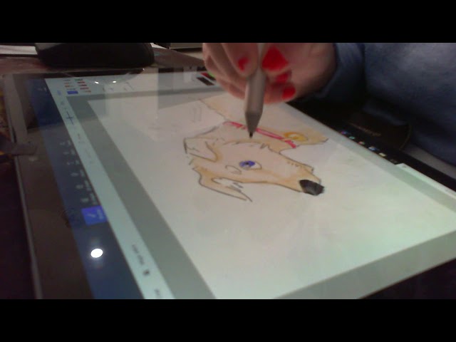 ASMR drawing on a touchscreen tablet (no talking)