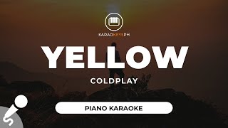Video thumbnail of "Yellow - Coldplay (Piano Karaoke)"
