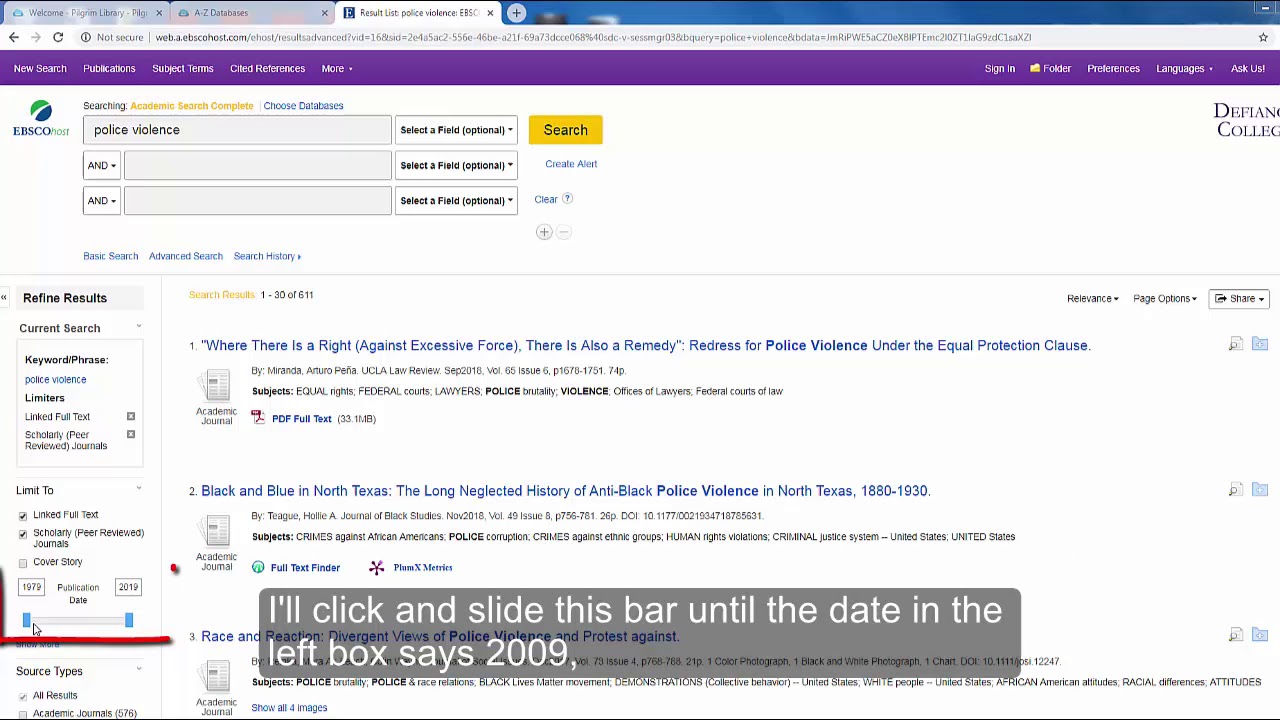 Narrowing a search 2019 01