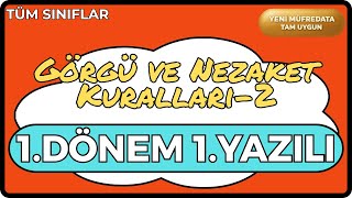2 Görgü Ve Nezaket Kuralları-2 1.Dönem 1.Yazılı Cevapları 2025 Maarif