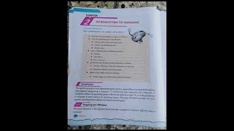 CLASS VI COMPUTER PART 1 Chapter 2 Introduction to Windows