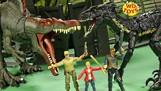 New Jurassic World Action Figures Maisie & Wheatley SPINOSAURUS VS INDORAPTOR Fallen Kingdom Toys