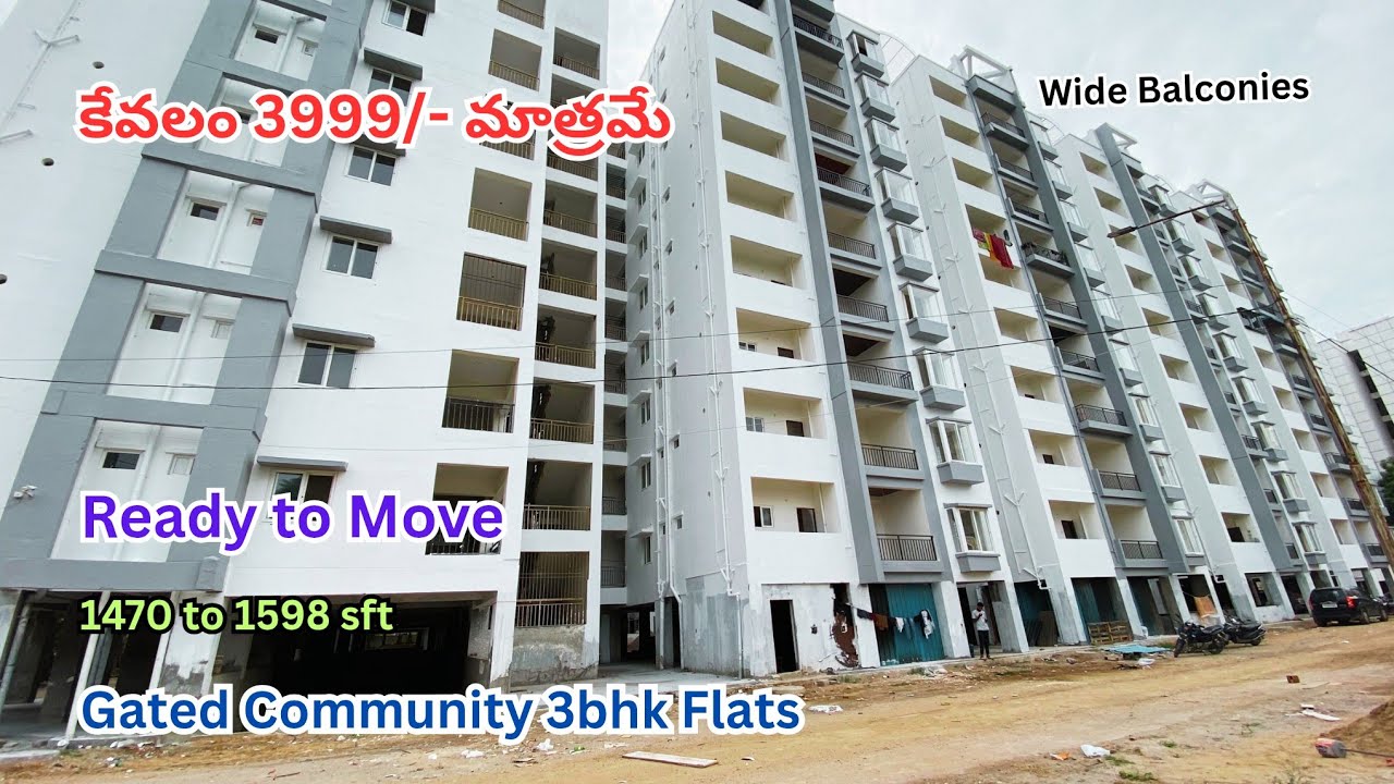 Low Budget 3bhk flats for sale in Hyderabad | Uppal | Pocharam Gated Community 