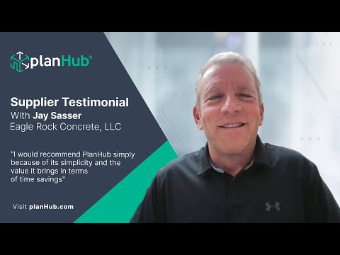 PlanHub for Suppliers - Testimonial by Jay Sasser - video from PlanHub